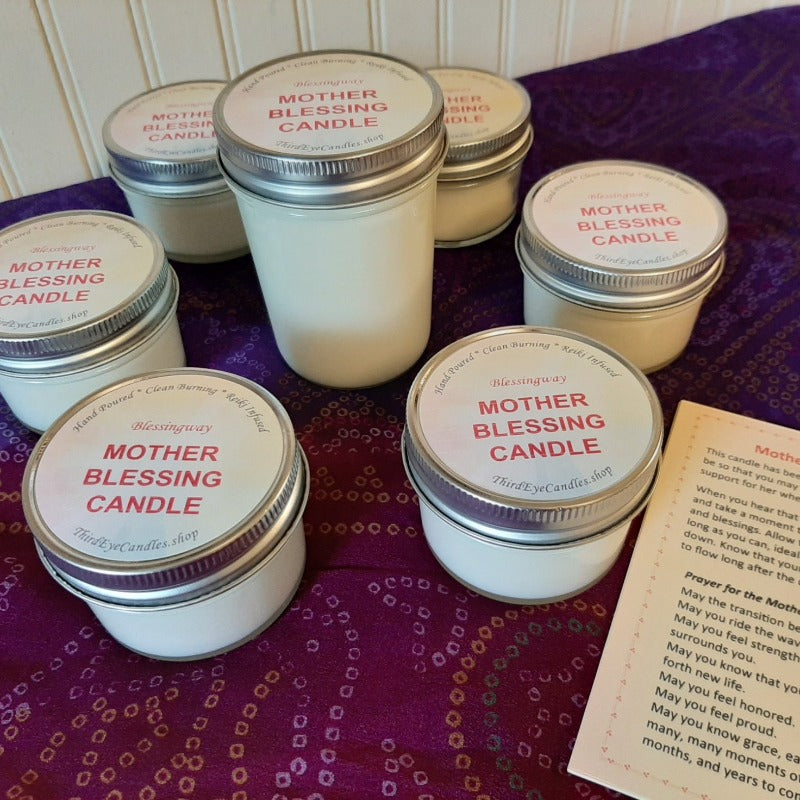 Set of 12 - 4 shops oz SoyCandle Favor//Blessingway//Baby Shower//Blessing Way Ceremony//Blessingway Baby Shower